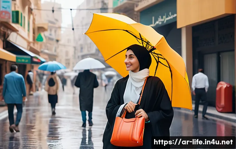 초경량 우산의 장점과 추천 제품 - A sleek, ultra-lightweight umbrella designed for easy portability, shown folded compactly inside a s...