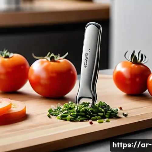 다기능 멀티툴의 활용 방법 - A detailed, close-up image of a high-quality stainless steel multi-tool designed for everyday kitche...
